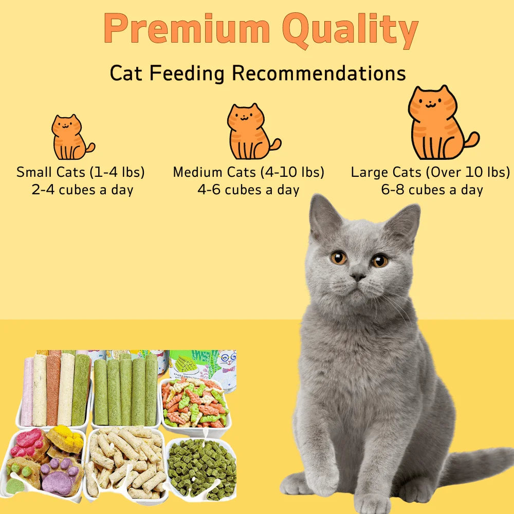 Chicken Cat Grass Milk Stick Treats – Hairball Control & Teeth Cleaning Chews, Chicken-Flavored Snacks for Cats