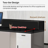 🛋️ 63–71" Reception Desk – Front Counter with Lockable Drawers for Retail, Office & Reception Areas
