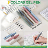 39-Piece Aesthetic School Supplies Set – Big Capacity Pen Case with Pastel Highlighters & Black Ink Pens ✨📚