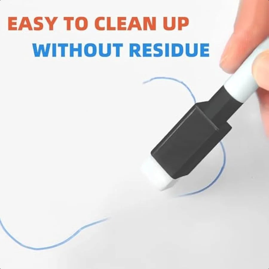 Magnetic Dry Erase Markers – 72-Pack Black Fine Tip Whiteboard Markers with Eraser Caps 🧲