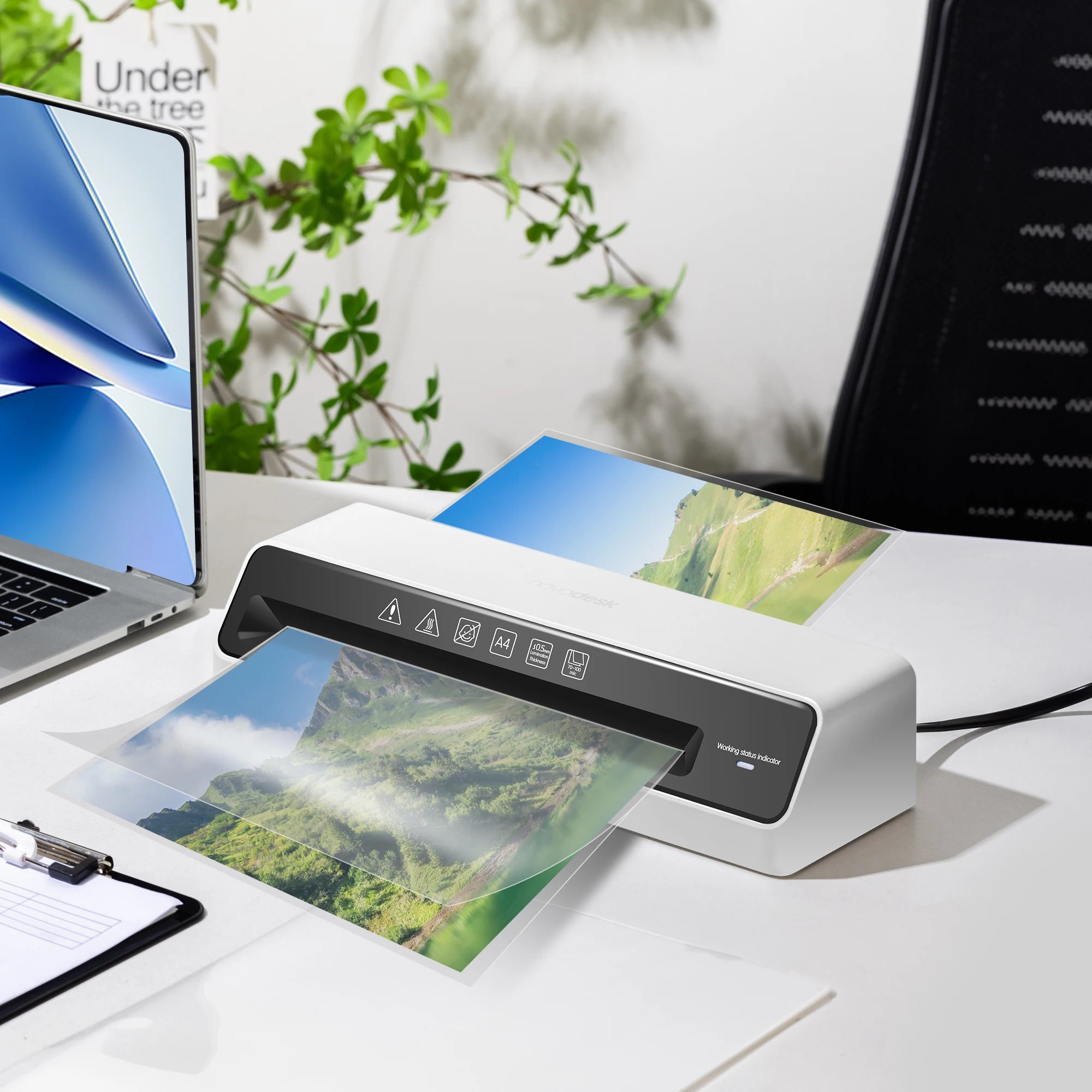 📄 Deli 9" Thermal Laminator – Quick Warm-Up Desktop Laminator with 20 A4 Pouches & Anti-Jam Design