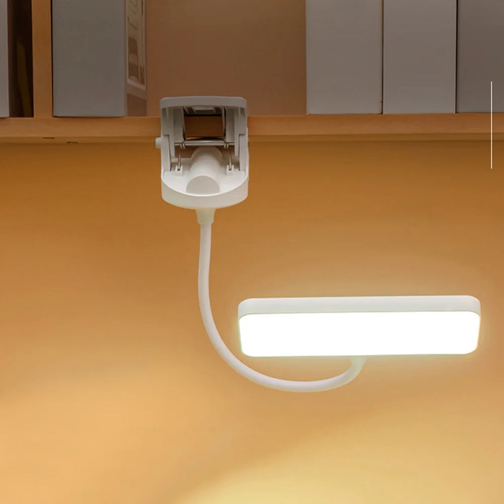📖 LED Reading Light – Bendable Touch Clip-On Lamp with USB Charging, Multi-Function Night Light for Bedroom & Dorm