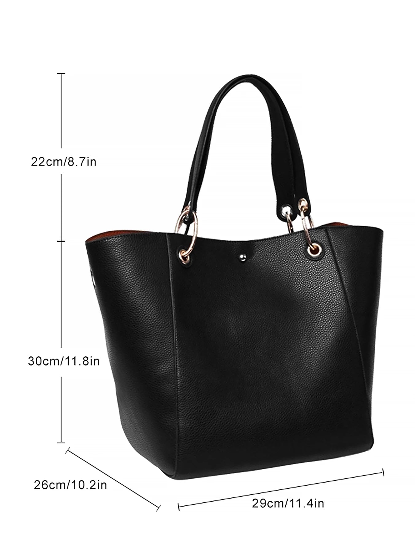 Pahajim women’s large PU leather tote bag – waterproof top-handle handbag with shoulder strap for work, shopping & daily use