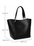 Pahajim women’s large PU leather tote bag – waterproof top-handle handbag with shoulder strap for work, shopping & daily use