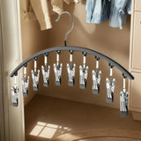 4-Piece Magic Multi-Clip Hanging Drying Rack – Windproof Balcony Clothes, Underwear & Sock Clips