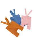 Infant Solid Color Suspender Tights – High Waist Knitted Leggings for Baby Boys & Girls, Stylish Toddler Outfit