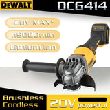DEWALT DCG414 Brushless Angle Grinder – 125 mm / 4½″-6″ Disc, 9,000 RPM, Kickback Brake