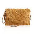 Women’s Handmade Straw Envelope Flap Bag – Knitted Crossbody & Clutch Purse for Beach, Travel & Casual Summer Outfits