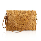 Women’s Handmade Straw Envelope Flap Bag – Knitted Crossbody & Clutch Purse for Beach, Travel & Casual Summer Outfits