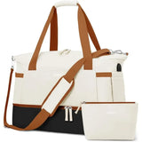 “Women’s Gym Duffel Bag with USB Charging Port, Shoe Compartment & Wet-Pocket Travel Weekender”