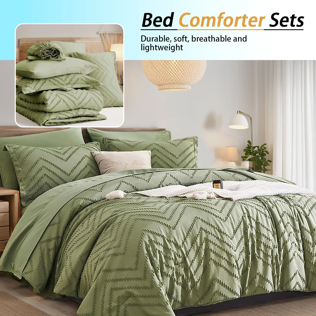 7-Piece Cut-Flower Quilted Comforter Set – Soft All-Season Bedding (Elegant Floral Texture)