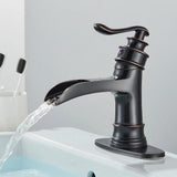 Waterfall Single-Handle Basin Mixer Faucet – Oil-Rubbed Bronze Finish