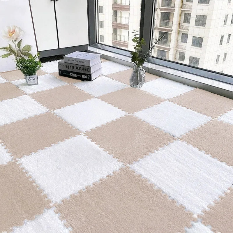 24PCS Interlocking Foam Floor Mat – Soft EVA Non-Slip Carpet Tiles for Bedroom & Living Room