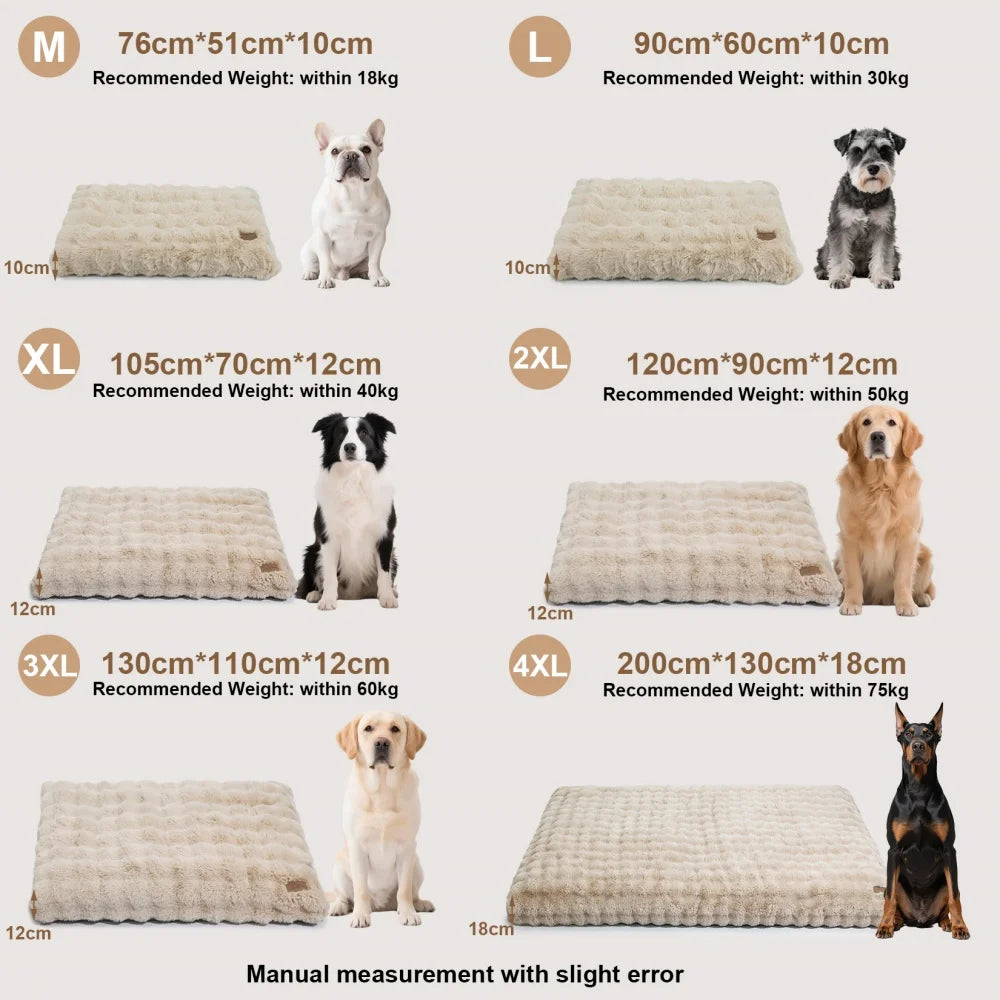 Ultra Plush Dog Bed Cushion – Soft Washable Mattress for Crates, Puppies & Large Dogs