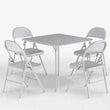 5-Piece Folding Card Table and Chair Set – Portable, Padded, No Assembly Required (Black)