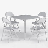5-Piece Folding Card Table and Chair Set – Portable, Padded, No Assembly Required (Black)