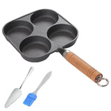 2-4 Holes Thickened Non-Stick Omelet & Pancake Frying Pan – Multi-Hole Breakfast Maker