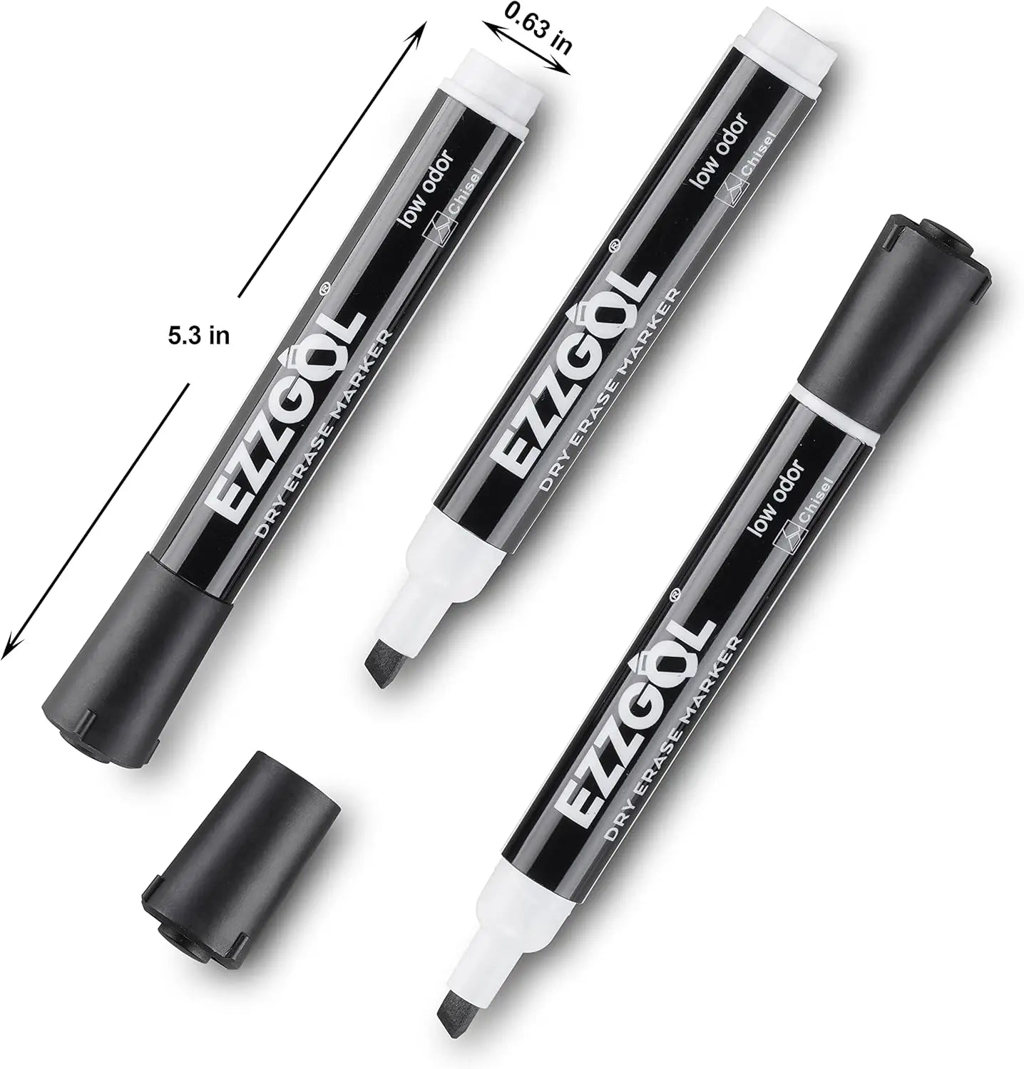 Dry Erase Markers – 72 Bulk Pack Low-Odor Black Whiteboard Markers with Chisel Tip 🖊️