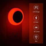 6-Pack Red LED Plug-in Night Lights – Auto Dusk-to-Dawn Sensor Lights for Bedroom, Bathroom, Baby Room, Hallway & Stairs