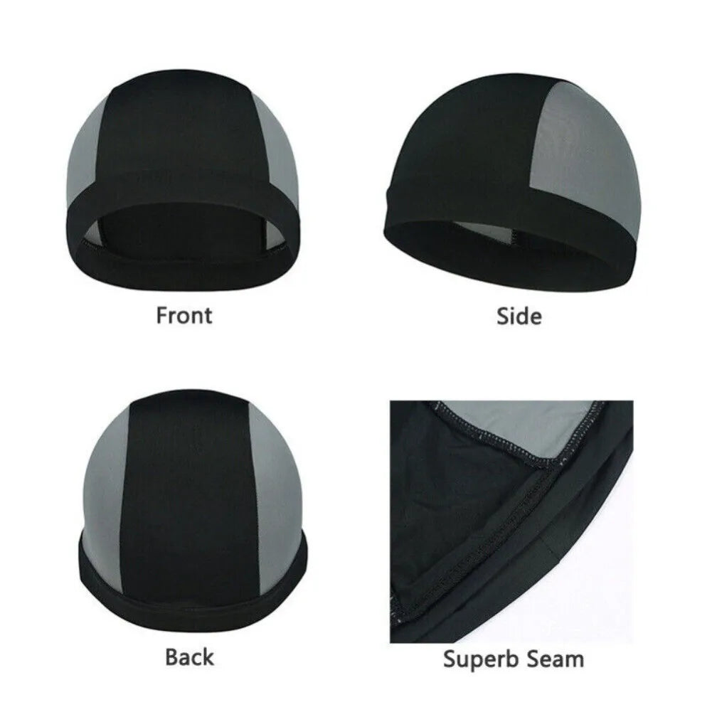 Men’s Moisture-Wicking Cooling Skull Cap – Breathable Cycling & Motorcycle Helmet Liner Beanie Hat