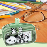 Cute Panda Pencil Case – Large-Capacity Pen Bag with Stickers, Doll & Pins for School 🐼✏️