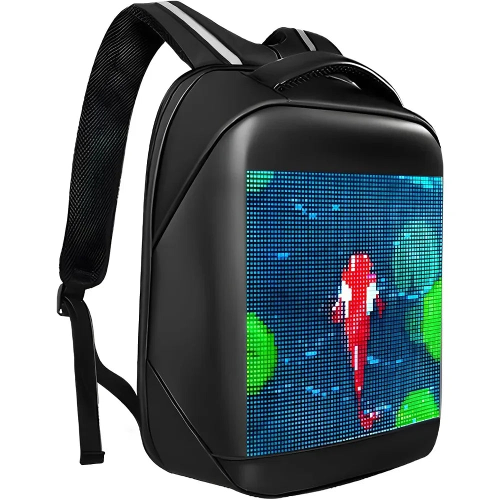 Programmable LED Backpack with Bluetooth Control – Waterproof Large Capacity Bag