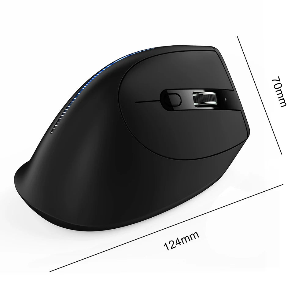Zelotes F‑36A Ergonomic Vertical Mouse – Wireless Rechargeable with 2400 DPI Adjustable Precision