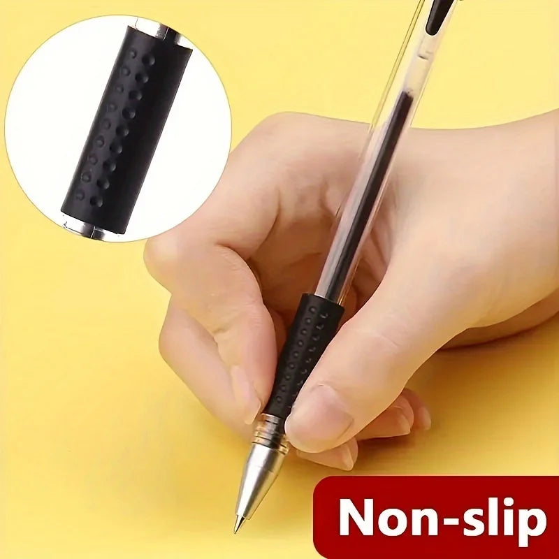 48-Piece Gel Pens Set – Transparent Barrel & 0.5 mm Smooth Writing for School & Office ✍️🖊️
