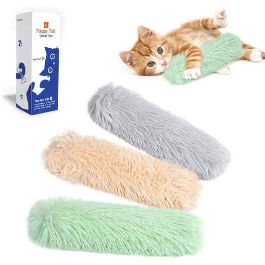 Cat Pillow Toy with Catnip – Soft & Durable Kicker Toy with Crinkle Sound, Interactive Indoor Exercise for Kittens & Cats