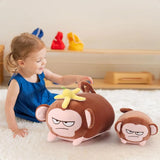 Achwishap Monkey Plush Toy – Fluffy Stuffed Animal Doll, Soft Hugging Pillow, Throw Plushie Cushion for Kids & Home Decor