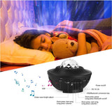 LED Starry Projector Night Light – Galaxy Star Lamp with Bluetooth Music Player, USB Powered Romantic Ocean Projector for Kids & Gifts