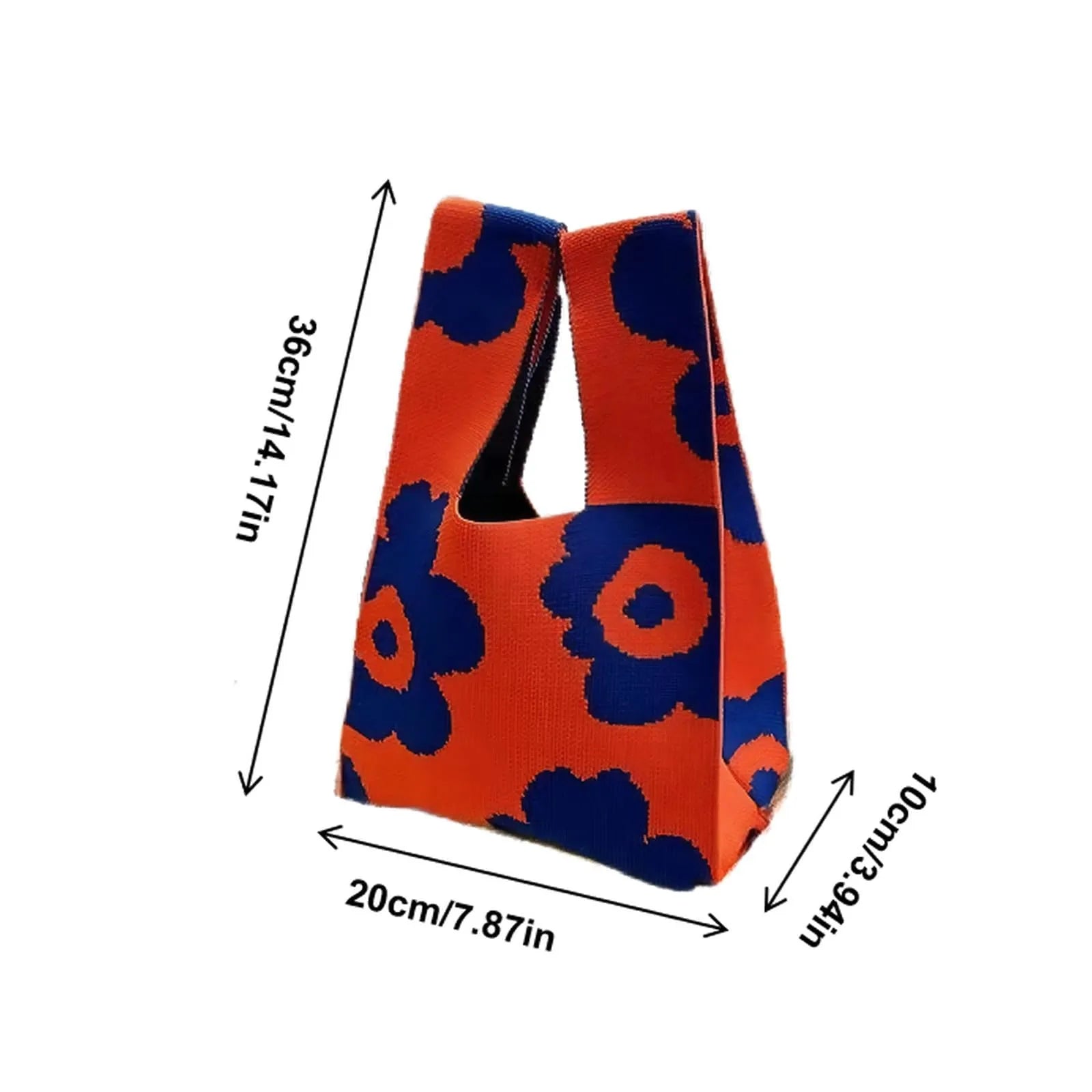Handmade Knit Mini “Knot” Wrist Bag for Women – Korean Casual Tote & Reusable Shopping Bag