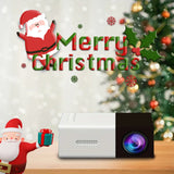 Mini Portable LED Projector Kit – Includes 72″ Screen & Adjustable Bracket; HDMI / USB / TF Audio Projection for Travel