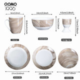 12-24-Piece Premium Porcelain Dinnerware Set – Service for Four, Elegant Tableware Ensemble