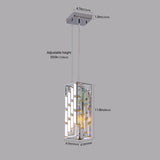 Modern Crystal Pendant Light – 3 Pack Adjustable Hanging Ceiling Lamps with Crystal Prism Design & Chrome Finish