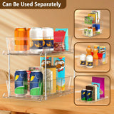 2-Tier Clear Pull-Out Home Organizer – Multi-Purpose Storage Rack for Bathroom, Vanity, Kitchen & Closet