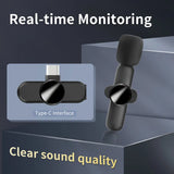 Mini Wireless Lavalier Microphone for Android – Compact, Clip-On Mic for Audio & Video Recording