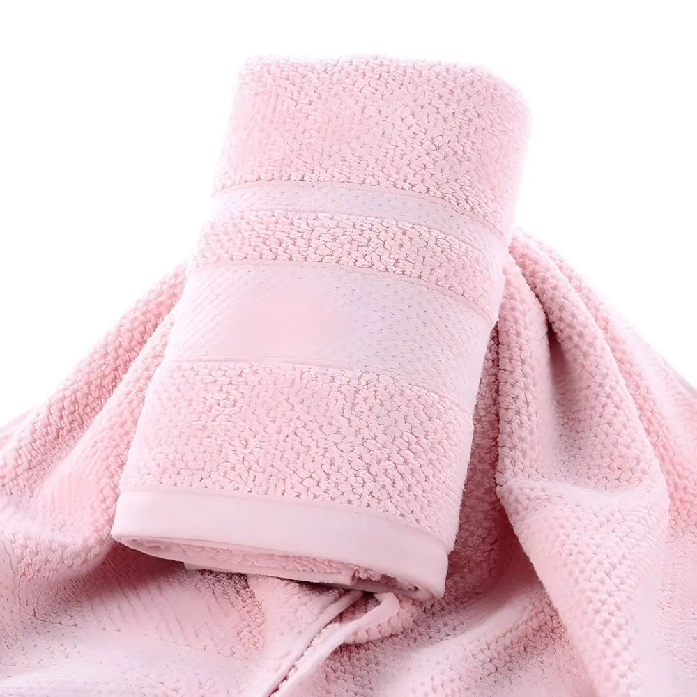 Adult Cotton Face Towel Set – 4-Color Mix (Blue/Pink/White/Gray) 34×74 cm