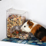 Hamster & Rabbit Food Dispenser – Clear Plastic Automatic Pet Feeder for Guinea Pigs, Small Pets & Rodents with Built-In Food Bowl