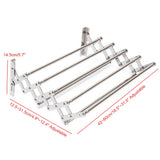 Adjustable Stainless-Steel Wall-Mounted Laundry Drying Rack – Extends 42-80 cm, Foldable Towel Holder for Bathroom & Utility