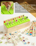 Wooden Montessori Sorting Toy – Educational Early Learning Box for Object Categories & Picture Matching, Preschool & Kindergarten Activity Set