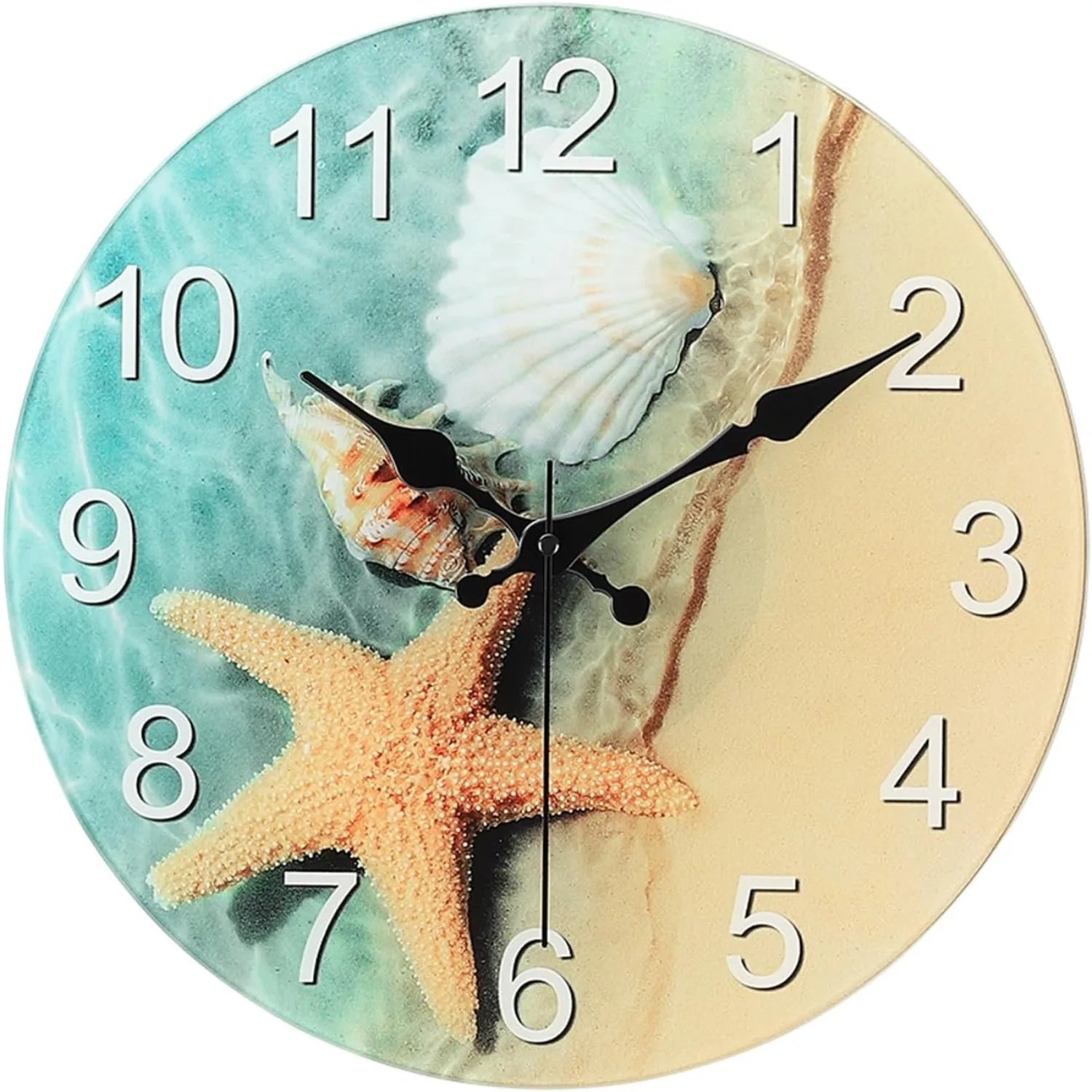 12” Silent Non-Ticking Galaxy Wall Clock – Cosmic Battery-Operated Analog Clock for Bedroom, Living Room, Kitchen & Office