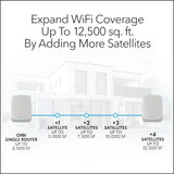 Netgear Orbi RBK762S Tri-Band Wi-Fi 6 Mesh System – 5.4 Gbps AX5400, Covers Up to 5000 sq ft, Supports 75+ Devices