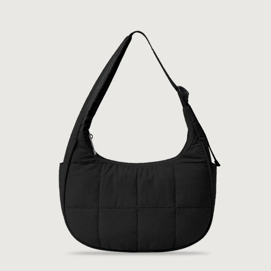 Puffer Crescent Bag for Women – Quilted Nylon Underarm & Hobo Bag with Adjustable Strap for Work & Travel 👜✨