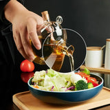 2-in-1 Oil & Vinegar Dispenser Bottle with Cork Stoppers – Olive Oil & Vinegar Cruet Set