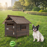 Dog House with Window & Door – Easy-to-Install Water-Resistant Pet Shelter for Indoor & Outdoor Use