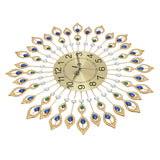 26.4” Luxury 3D Peacock Wall Clock – Large Decorative Metal Wall Art for Modern Living Room & USA Home Décor