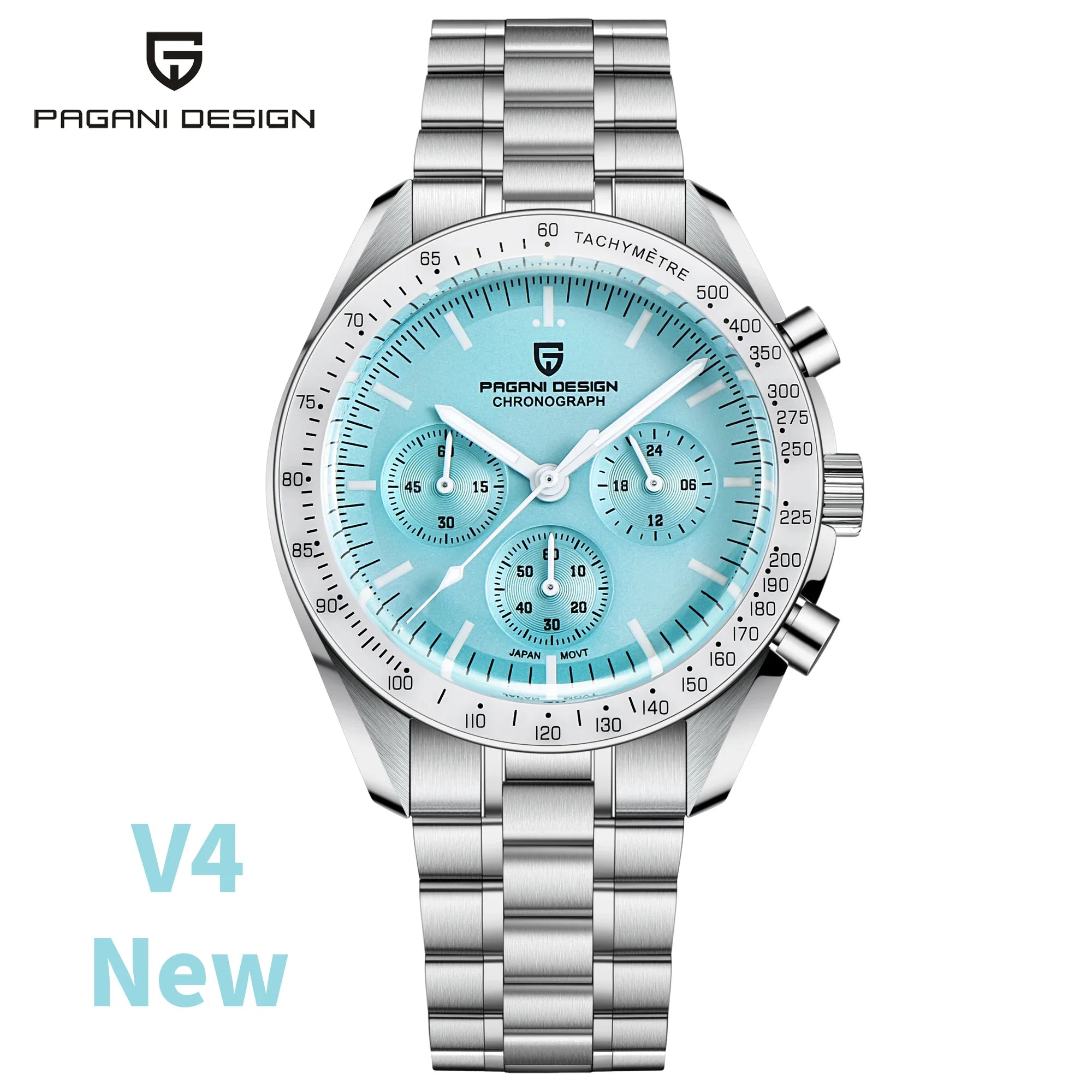 PAGANI DESIGN 2024 Men’s Luxury Quartz Chronograph Watch – Sapphire Mirror, Auto Date, Speed Dial ⌚✨