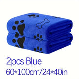 Quick-Dry Microfiber Dog Bath Towel – Soft, Super Absorbent Pet Grooming Towel Set (2 pcs) 🐾