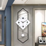 Modern Swing Pendulum Wall Clock – Silent Quartz Metal Wall Clock with Hook | Large Minimal Home Décor Clock